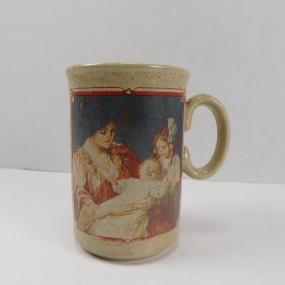 Watkins 1914 Almanac Coffee Cup Mug Mother and Children Made In England - Picture 3 of 7